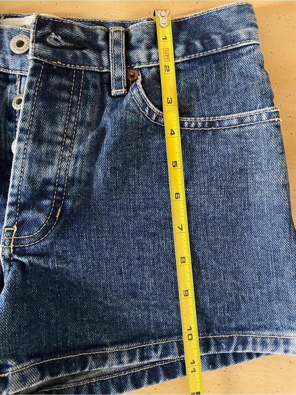 GAP Dark Blue High-Rise Denim Shorts - Women - Picture 6 of 6